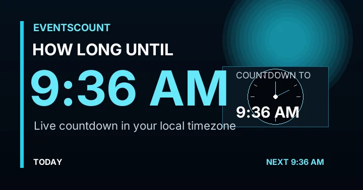 How Long Until 9:36 AM?