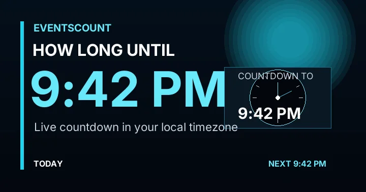 How Long Until 9:42 PM?