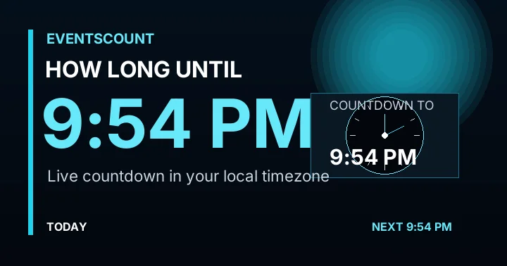 How Long Until 9:54 PM?