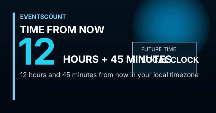 12 Hours 45 Minutes From Now