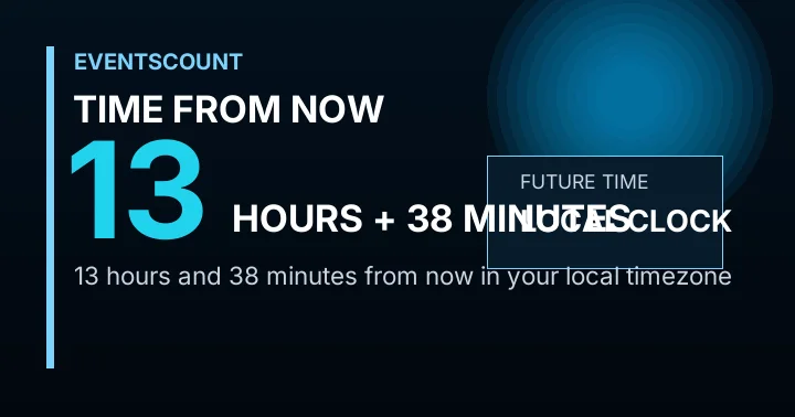 13 Hours 38 Minutes From Now