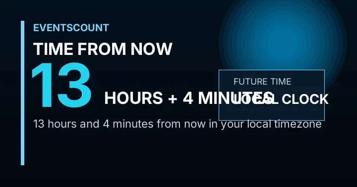 13 Hours 4 Minutes From Now