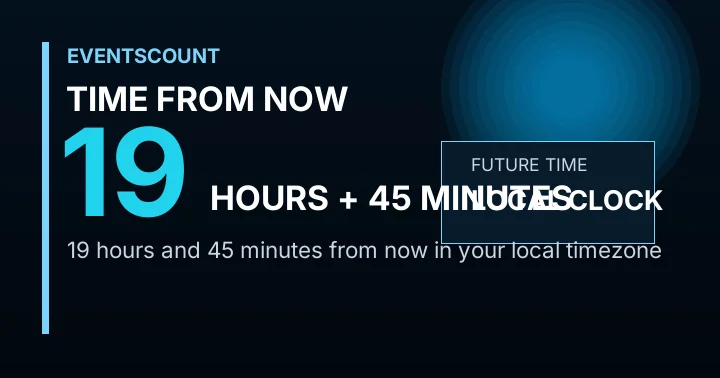 19 Hours 45 Minutes From Now