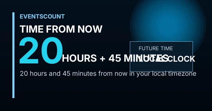 20 Hours 45 Minutes From Now