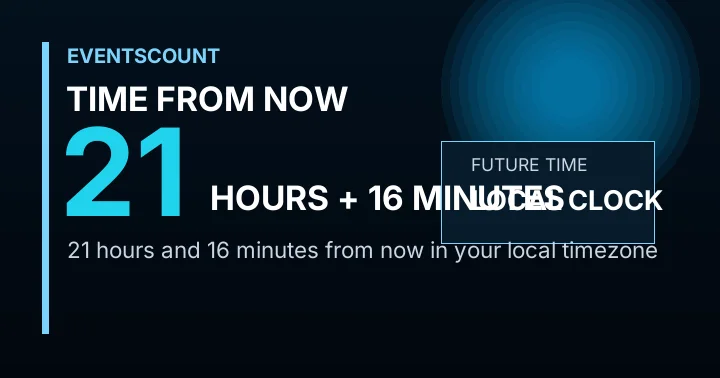 21 Hours 16 Minutes From Now