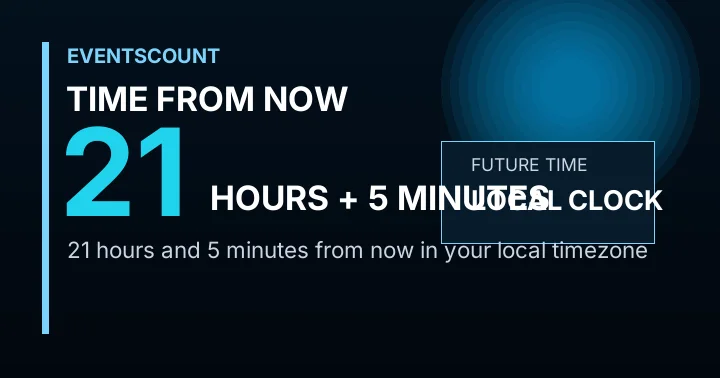 21 Hours 5 Minutes From Now