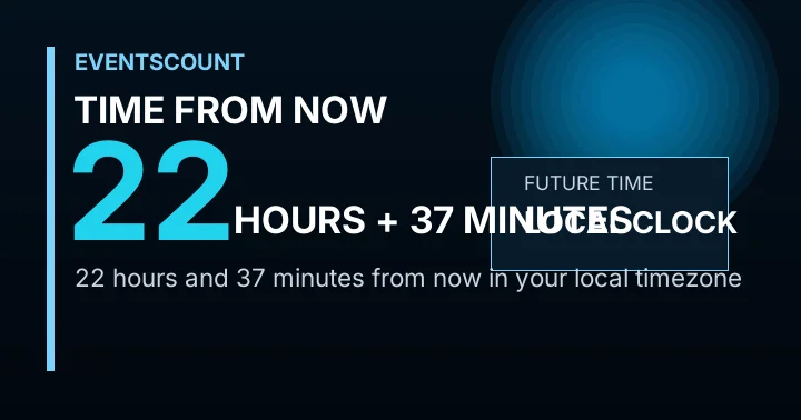 22 Hours 37 Minutes From Now