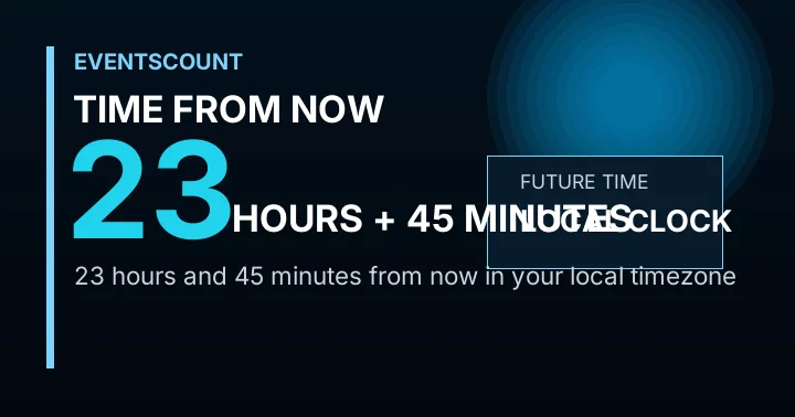 23 Hours 45 Minutes From Now