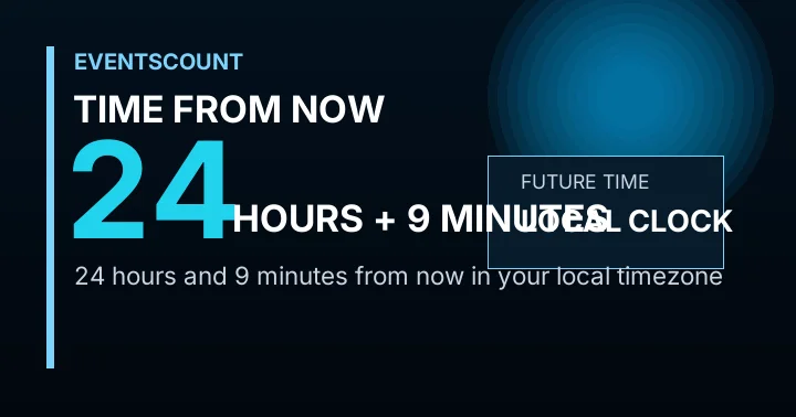 24 Hours 9 Minutes From Now