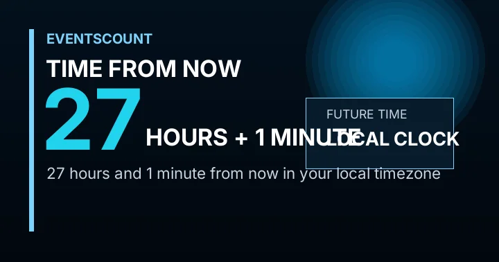 27 Hours 1 Minute From Now