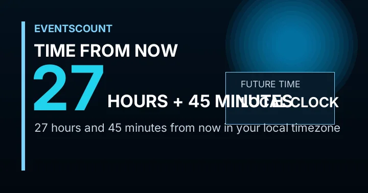 27 Hours 45 Minutes From Now