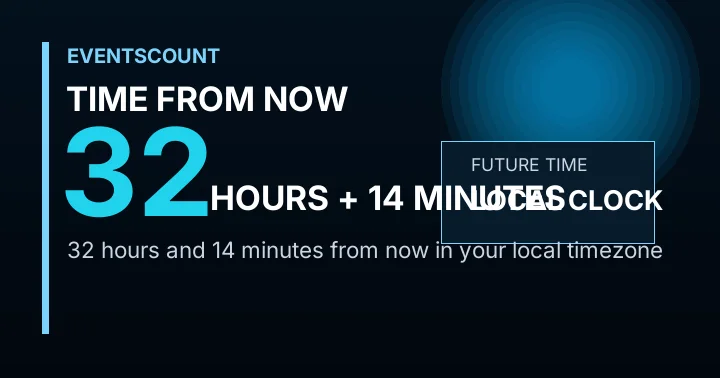 32 Hours 14 Minutes From Now