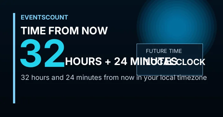 32 Hours 24 Minutes From Now