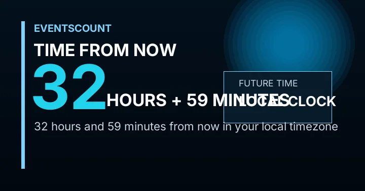 32 Hours 59 Minutes From Now