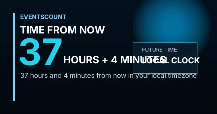 37 Hours 4 Minutes From Now