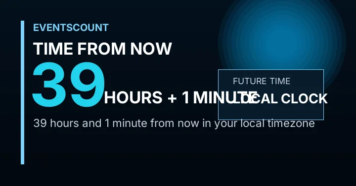 39 Hours 1 Minute From Now