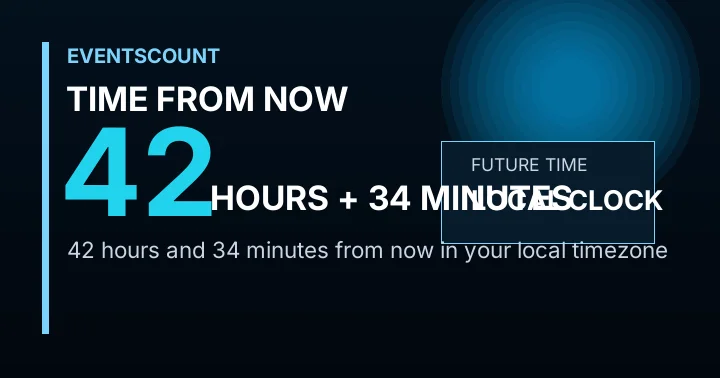 42 Hours 34 Minutes From Now