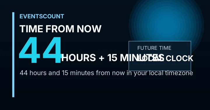 44 Hours 15 Minutes From Now