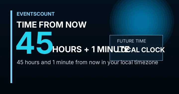 45 Hours 1 Minute From Now