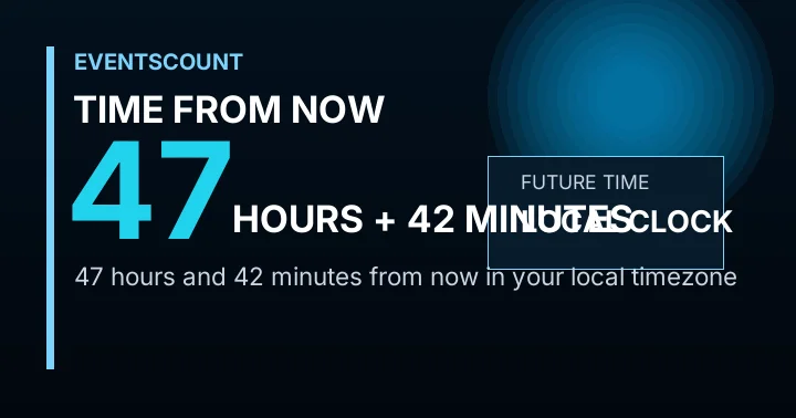 47 Hours 42 Minutes From Now