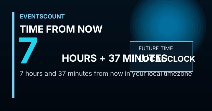 7 Hours 37 Minutes From Now