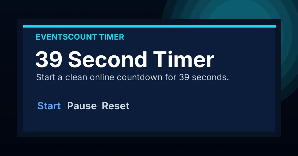 39 Second Timer
