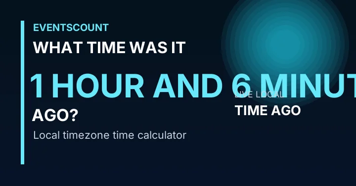 What Time Was It 1 Hour And 6 Minutes Ago?
