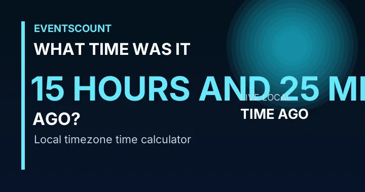 What Time Was It 15 Hours And 25 Minutes Ago?