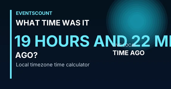 What Time Was It 19 Hours And 22 Minutes Ago?