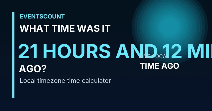 What Time Was It 21 Hours And 12 Minutes Ago?