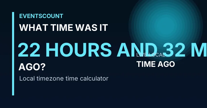 What Time Was It 22 Hours And 32 Minutes Ago?