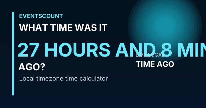 What Time Was It 27 Hours And 8 Minutes Ago?