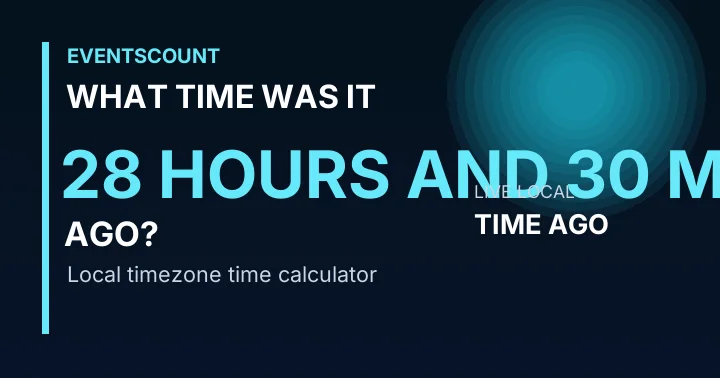 What Time Was It 28 Hours And 30 Minutes Ago?