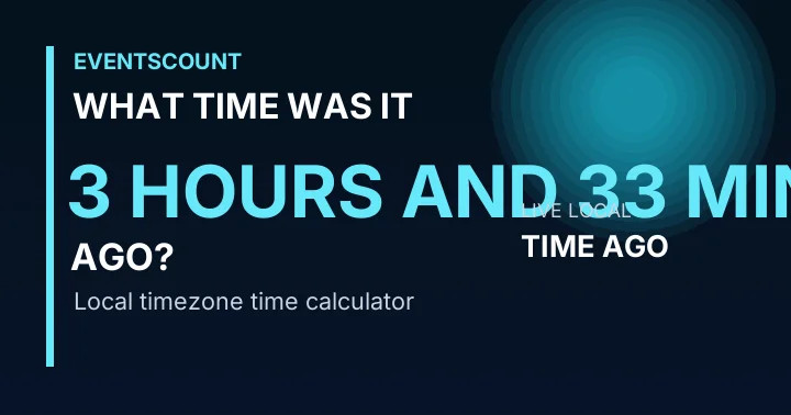 What Time Was It 3 Hours And 33 Minutes Ago?