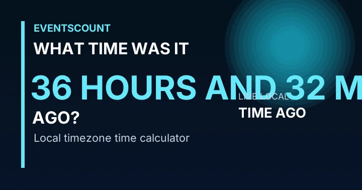 What Time Was It 36 Hours And 32 Minutes Ago?