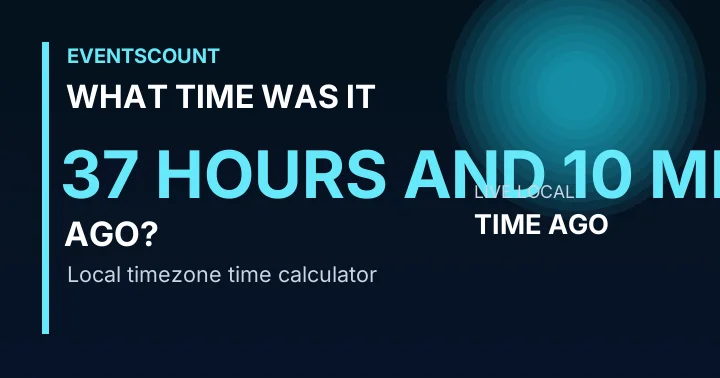 What Time Was It 37 Hours And 10 Minutes Ago?