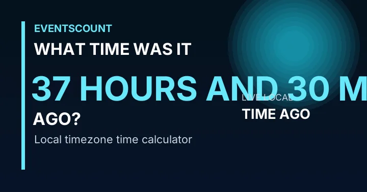 What Time Was It 37 Hours And 30 Minutes Ago?
