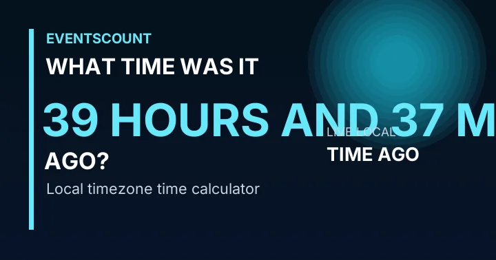 What Time Was It 39 Hours And 37 Minutes Ago?