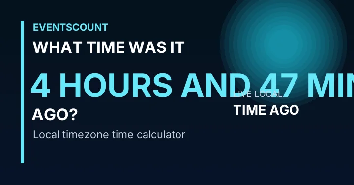 What Time Was It 4 Hours And 47 Minutes Ago?