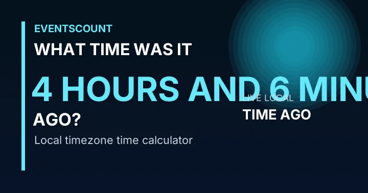 What Time Was It 4 Hours And 6 Minutes Ago?