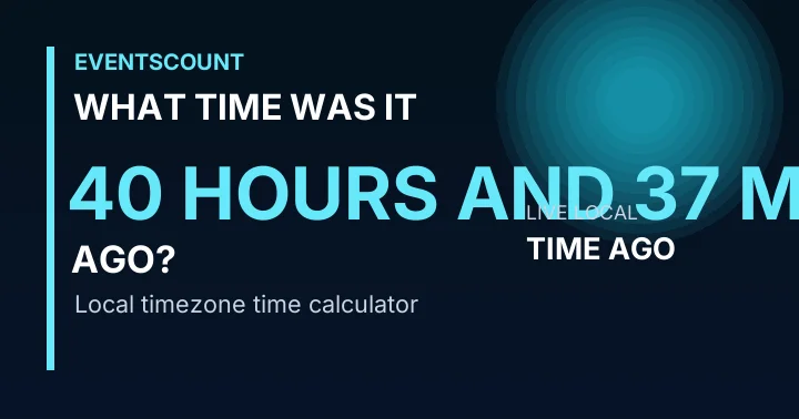 What Time Was It 40 Hours And 37 Minutes Ago?