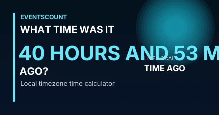 What Time Was It 40 Hours And 53 Minutes Ago?