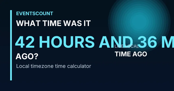 What Time Was It 42 Hours And 36 Minutes Ago?