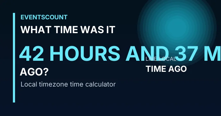 What Time Was It 42 Hours And 37 Minutes Ago?