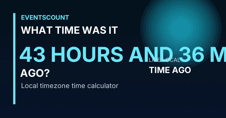 What Time Was It 43 Hours And 36 Minutes Ago?
