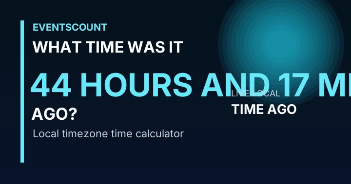 What Time Was It 44 Hours And 17 Minutes Ago?