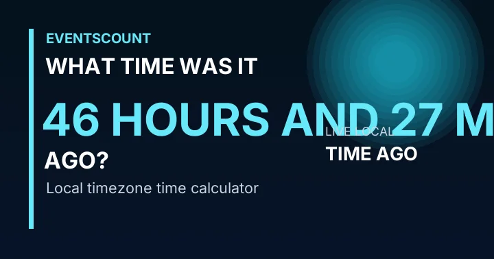 What Time Was It 46 Hours And 27 Minutes Ago?